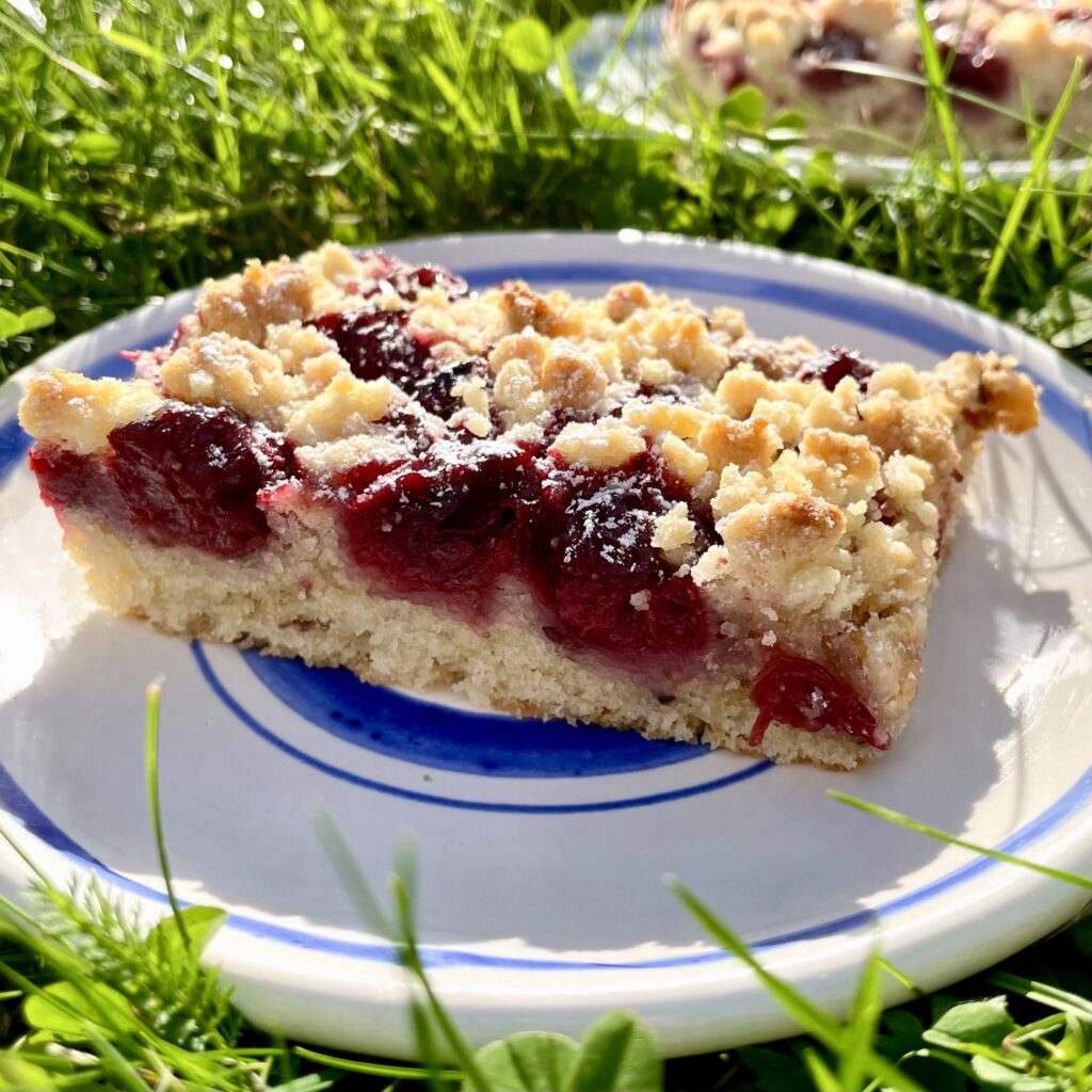 Kirschkuchen mit Streuseln (vegan) - Hunger auf Süßes